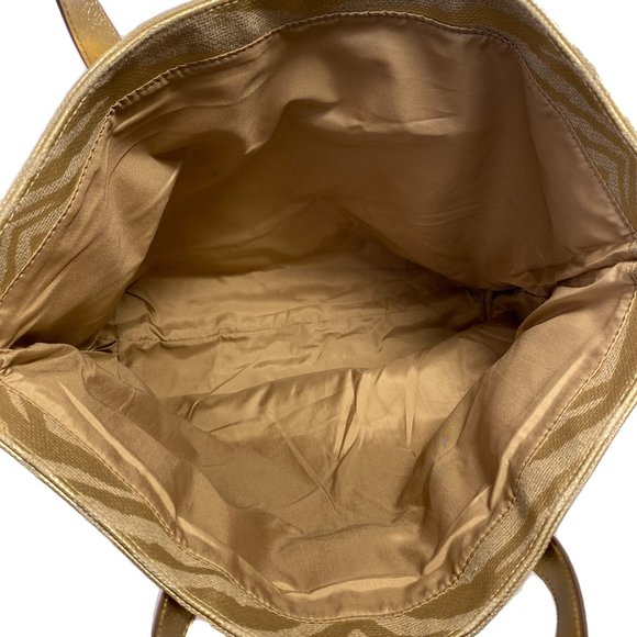 Michael Kors Gold Zebra Print Tote Bag - New w/o tags - Picture 3 of 3
